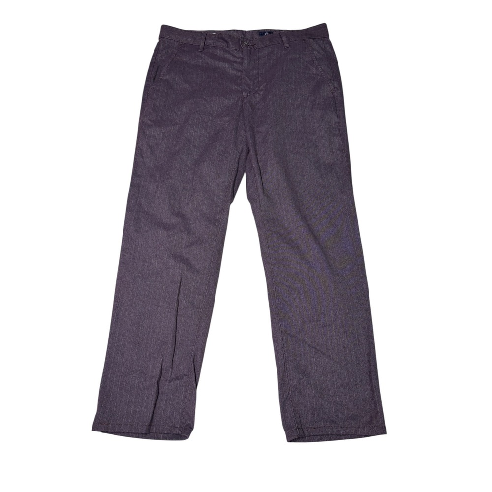 AG Adriano Goldschmied The Marshall Slim Chino Pants Mens 34X27 Purple Pinstripe